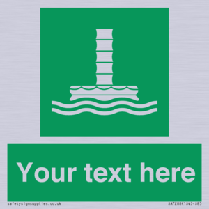 Custom sign safe condition Evacuation chute 